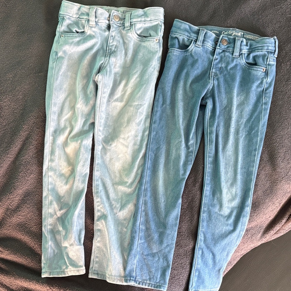 Cat & Jack Girls' Skinny Jeans in Light Blue and Blue